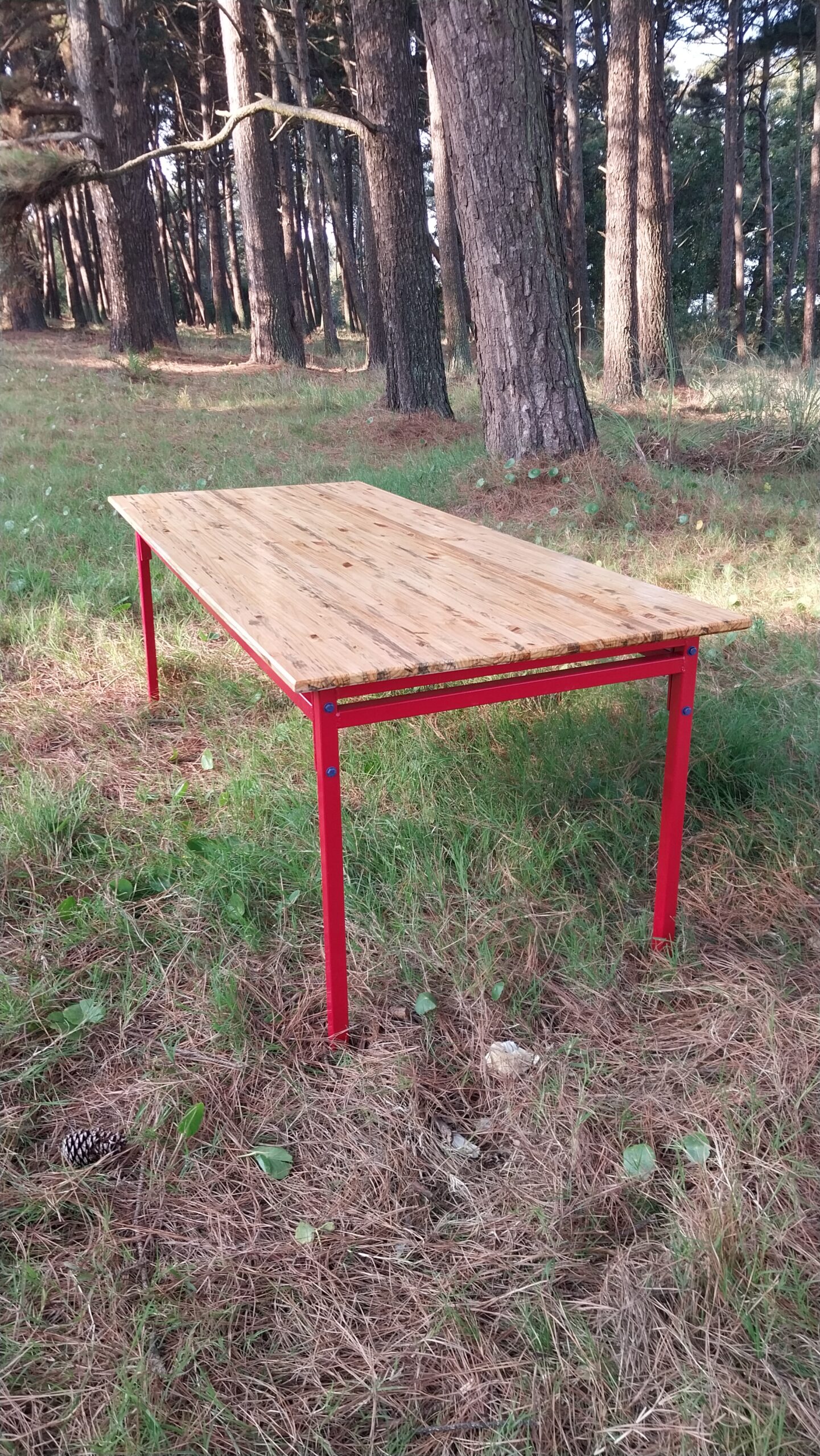 Mesa en hierro y madera. Estudio Gé, Montevideo, Ciudad de la costa